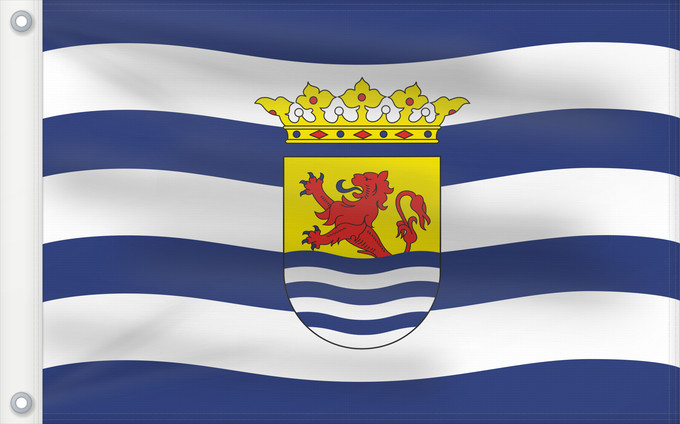 Bandera, con dos ojales metálicos y lado del asta reforzado: Zeeland	Zeeland, a province of the Netherlands	Zelanda	Zeeland, een provincie van Nederland	Флаг Зеландии