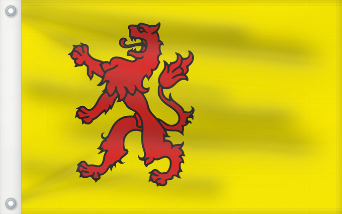 Bandera, con dos ojales metálicos y lado del asta reforzado: Zuid-Holland South Holland Olanda Meridionale Province nl Zuid-Holland
