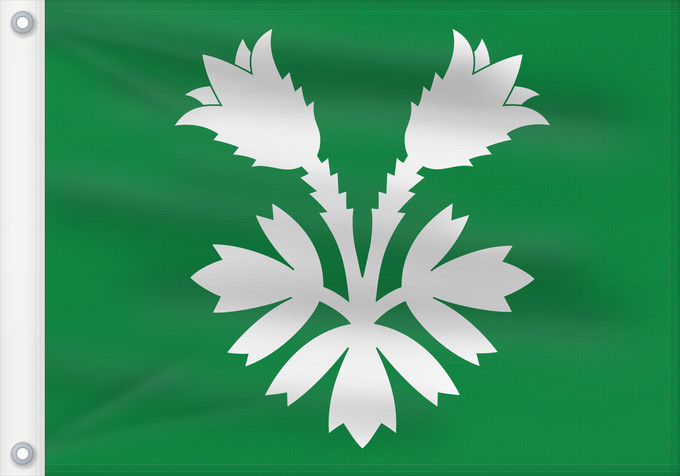 Bandera, con dos ojales metálicos y lado del asta reforzado: Oppland Former county of Oppland, Norway comté d’Oppland