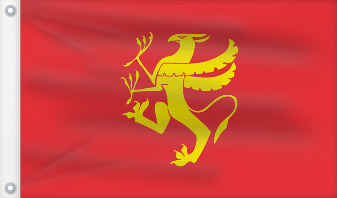 Bandera, con dos ojales metálicos y lado del asta reforzado: Troms	Troms County, Norway	comté de Troms