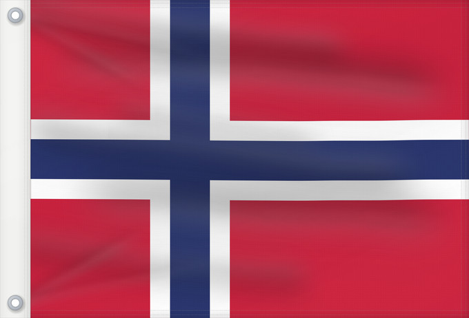 Bandera, con dos ojales metálicos y lado del asta reforzado: Jan Mayen