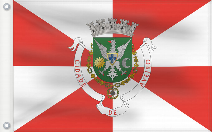 Flag, with two metal eyelets and reinforced hoist: Aveiro