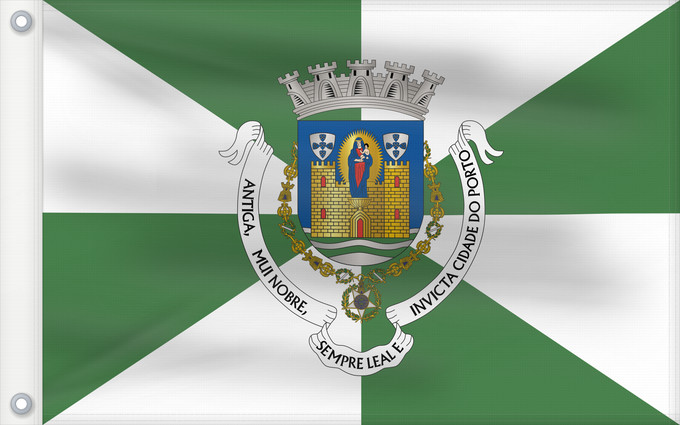 Flag, with two metal eyelets and reinforced hoist: Porto