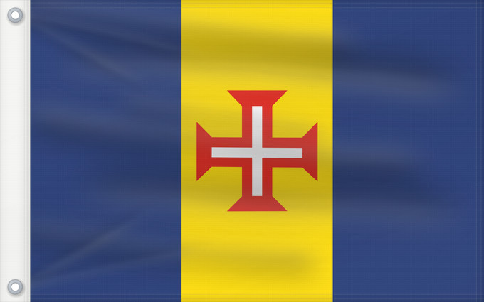 Flag, with two metal eyelets and reinforced hoist: Madeira Autonomous Region of Madeira, Portugal Madera Região Autónoma da Madeira