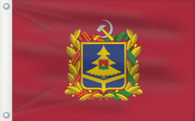 Drapeau, avec deux œillets métalliques et guindant renforcé : Bryansk Oblast Oblast de Briansk Óblast de Briansk Oblast Brjansk