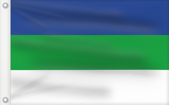 Flag, with two metal eyelets and reinforced hoist: Komi State Flag of the Komi Republic République des Komis República de Komi Republik Komi Repubblica di Komi Коми Республикаса дöрапас Государственный флаг Республики Коми