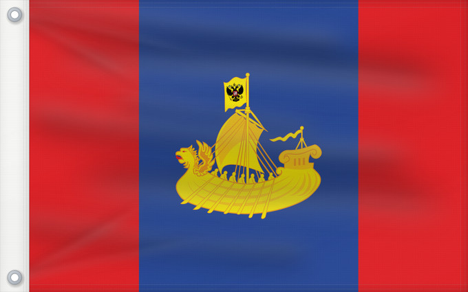 Drapeau, avec deux œillets métalliques et guindant renforcé : Kostroma Oblast Oblast de Kostroma Óblast de Kostromá Oblast Kostroma Флаг Костромской области