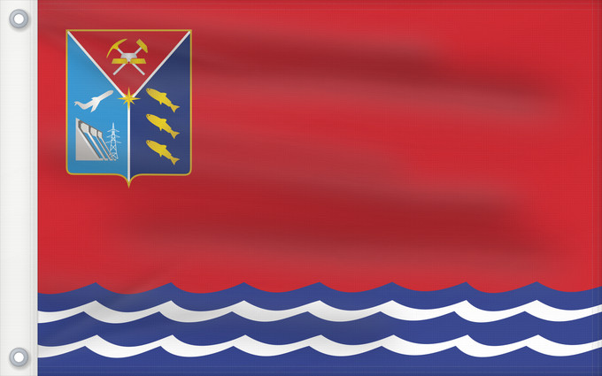 Drapeau, avec deux œillets métalliques et guindant renforcé : Magadan Oblast	oblast de Magadan	Óblast de Magadán	Oblast Magadan