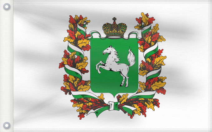 Drapeau, avec deux œillets métalliques et guindant renforcé : Tomskaya oblast'
