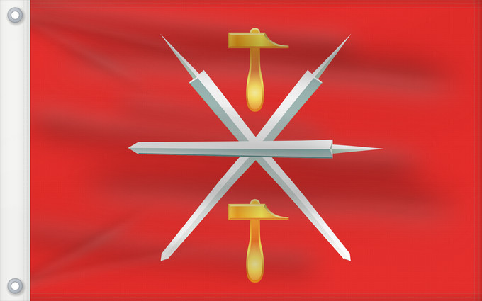 Flag, with two metal eyelets and reinforced hoist: Tula Oblast Oblast de Toula Óblast de Tula Oblast Tula
