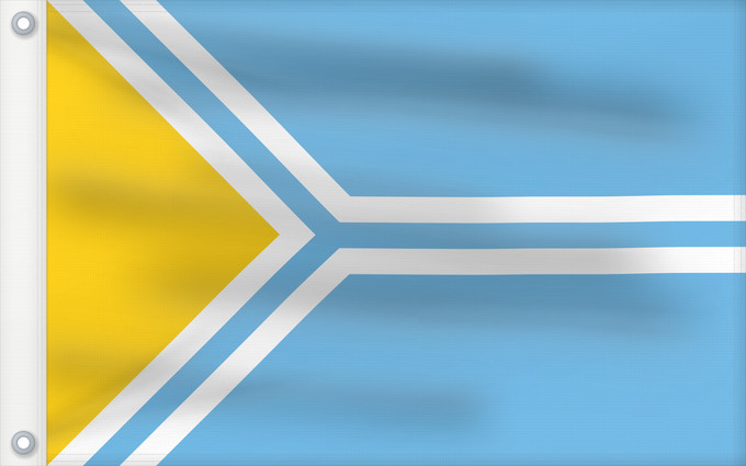 Drapeau, avec deux œillets métalliques et guindant renforcé : Tuva	Tyva Republic	 Touva ou République de Touva	Tuvá	Tyva	Парчами Тува