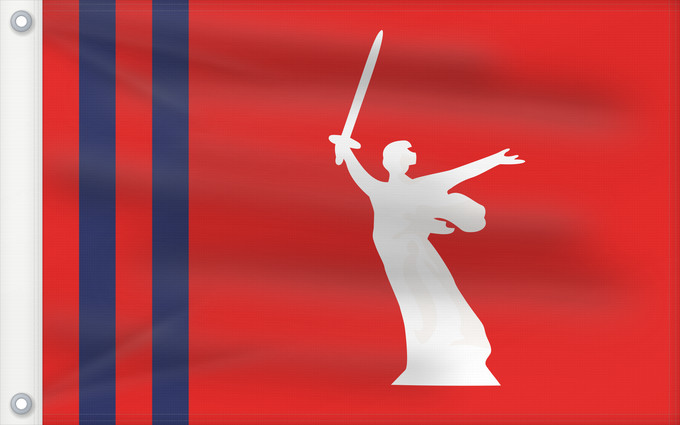 Drapeau, avec deux œillets métalliques et guindant renforcé : Volgograd Oblast Volgograd Oblast Oblast de Volgograd Óblast de Volgogrado Oblast Wolgograd