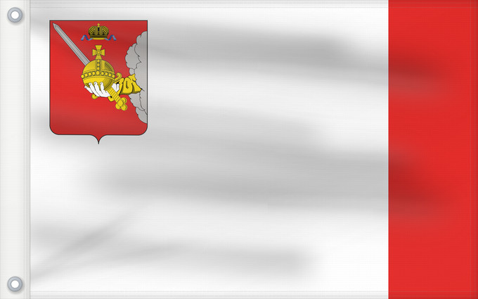 Drapeau, avec deux œillets métalliques et guindant renforcé : Vologda Oblast	Vologda Oblast 	Oblast de Vologda	Óblast de Vólogda	Oblast Wologda