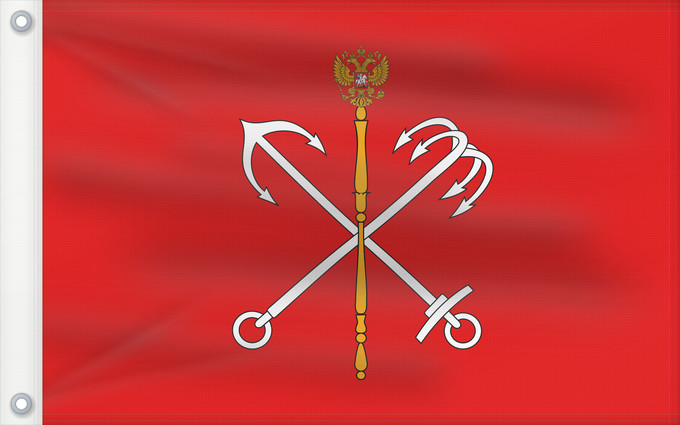 Drapeau, avec deux œillets métalliques et guindant renforcé : Saint Petersburg Russia	Saint Petersburg, Russia	Saint-Pétersbourg	San Petersburgo 	Saint Petersburg	San Pietroburgo
