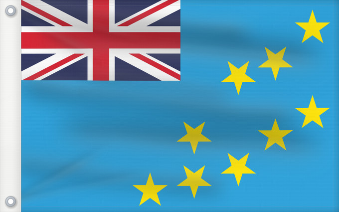 Drapeau, avec deux œillets métalliques et guindant renforcé : Tuvalu