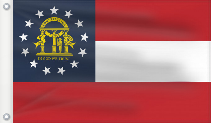Flag, with two metal eyelets and reinforced hoist: State of Georgia Georgia