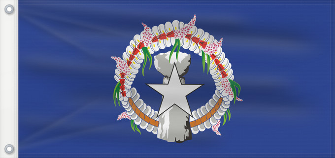 Bandera, con dos ojales metálicos y lado del asta reforzado: Northern Mariana Islands