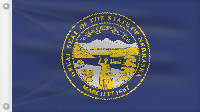 Flag, with two metal eyelets and reinforced hoist: Nebraska	ᏎᎷᏱ ᎦᏓᏘ	Ka hae Nepalaka	Nebrascae	Nabeeskah Hahoodzo bidah naatʼaʼí	Флаг Небраски	Američke savezne države Nebraske
