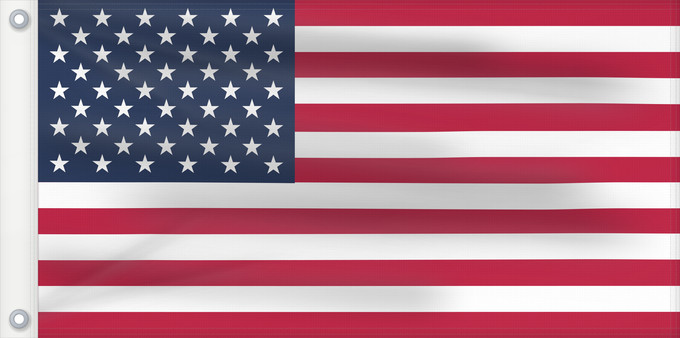 Drapeau, avec deux œillets métalliques et guindant renforcé : United States Minor Outlying Islands