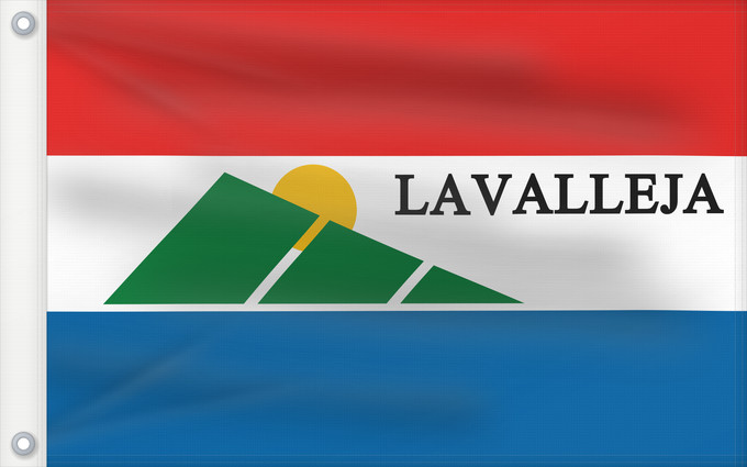 Drapeau, avec deux œillets métalliques et guindant renforcé : Lavalleja Department département de Lavalleja Departamento de Lavalleja Lavalleja