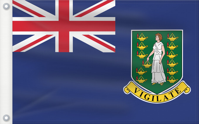 Flag, with two metal eyelets and reinforced hoist: British Virgin Islands	Virgin Islands, British	Vierges britanniques !Îles Vierges britanniques	Islas Vírgenes Británicas	Britische Jungferninseln	Isole Vergini Britanniche