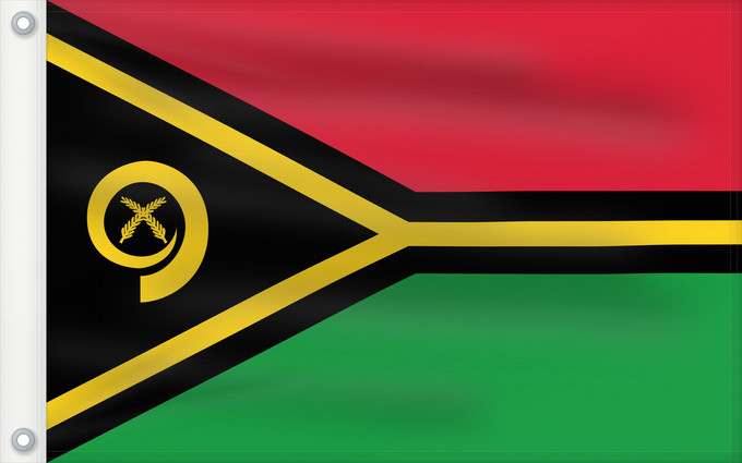 Flag, with two metal eyelets and reinforced hoist: Vanuatu