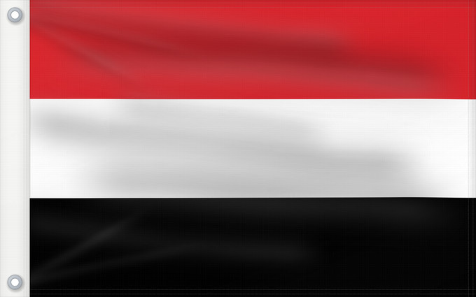 Flag, with two metal eyelets and reinforced hoist: Yemen Yémen Yemen. Proporciones 2 3 Jemen ﻋﻠﻢ الجمهورية ﺍﻟﻴﻤنية Jemeno Флаг Йемена Jemna