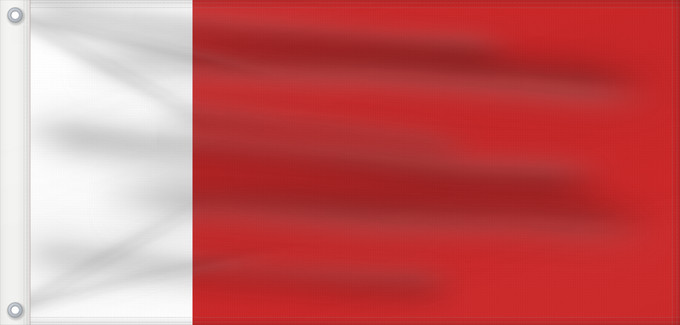 Bandera, con dos ojales metálicos y lado del asta reforzado: Dubai	Dubaï