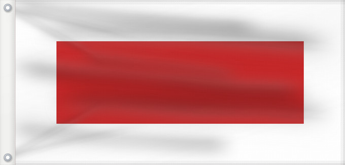Bandera, con dos ojales metálicos y lado del asta reforzado: Ra’s al Khaymah