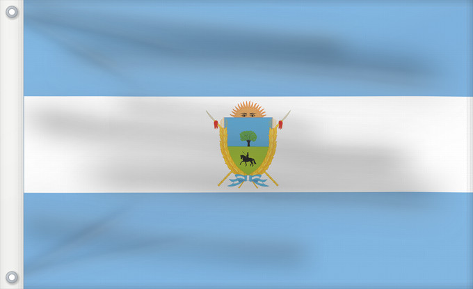 Drapeau, avec deux œillets métalliques et guindant renforcé : Provincia de La Pampa	La Pampa Province of Argentina	province de La Pampa	Provinz La Pampa	Provincia di La Pampa