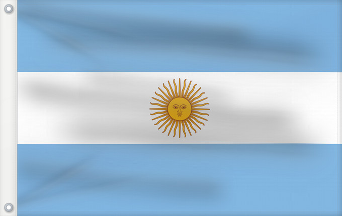 Flag, with two metal eyelets and reinforced hoist: Argentina	Argentin	La Argentina	Argentinien	Dell Argentina	Argentinië	Argentyny	আর্জেন্টিনার পতাকা	Argentine	آرژانتین پرچم	Argentiinan	Airgintín	Флаг Аргентины	Argentíny	Argentinas	Прапор Аргентини	​阿根廷国旗