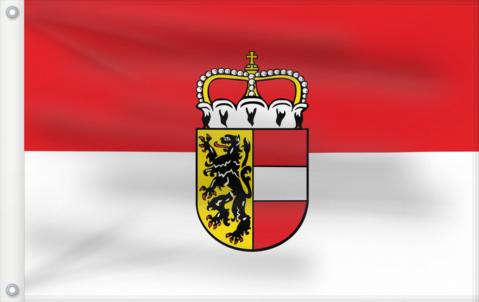Bandera, con dos ojales metálicos y lado del asta reforzado: Salzburg	Salzburg (state)	Salzbourg	Salzburgo	Salisburgo