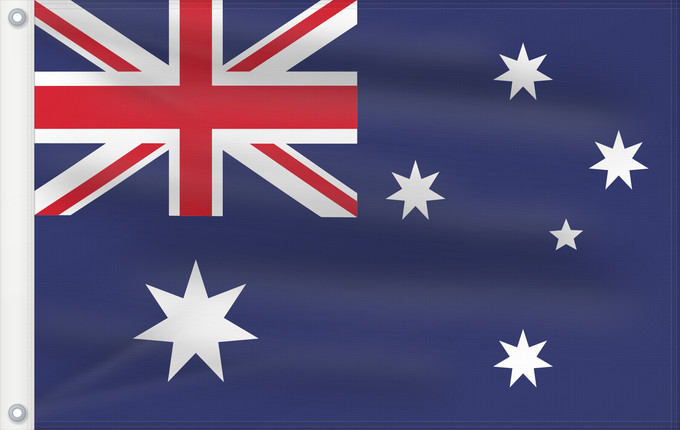 Drapeau, avec deux œillets métalliques et guindant renforcé : Australia	Australie	Australien