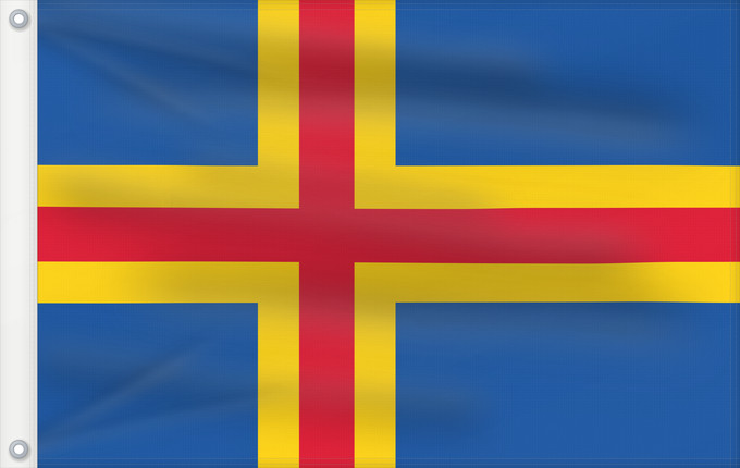 Bandera, con dos ojales metálicos y lado del asta reforzado: Åland	Aland Islands	D Åland	Ålands	Isole Åland	Wysp Alandzkich	علم أولان	Сцяг Аландскіх астравоў	Сьцяг Аляндзкіх выспаў	Ålandskih ostrva	Σημαία των Ώλαντ	Ahvenamaa lipp	Ålandeko bandera	Ahvenanmaan	דגל אולנד	オーランド諸島の旗	올란드 제도의 기	Ålands flagg	Флаг Аландских