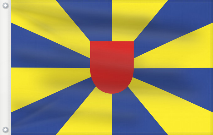 Bandera, con dos ojales metálicos y lado del asta reforzado: West Flanders Flandre-Occidentale Flandes Occidental Westflandern Fiandre occidentali