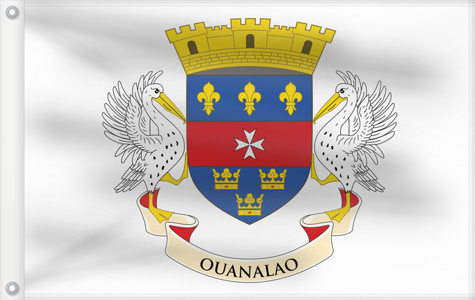 Bandera, con dos ojales metálicos y lado del asta reforzado: Saint Barthélemy
