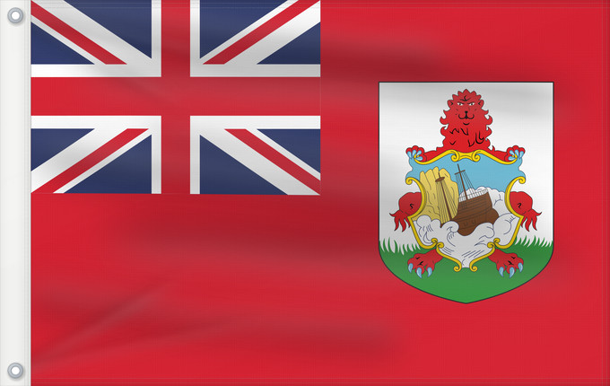 Drapeau, avec deux œillets métalliques et guindant renforcé : Bermuda	Bermudes	Bermudas	Bermudów	Bermudas fana	Brattagh ny Bermioodee	Флаг Бермуд