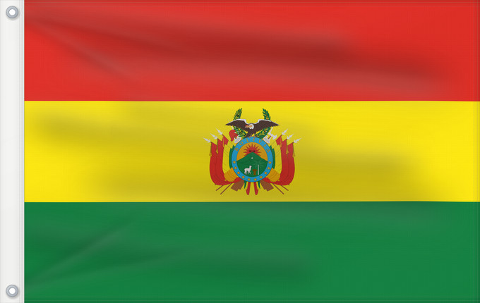 Flagge, mit zwei Metallösen und verstärktem Besatzband: Bolivia Civil de la Bolivie Bolivien Bolivië Bolívia Boliwii Boliviens Bolivio Bolivian Wuliwiya wiphala Bolivije Drapea del Boliveye