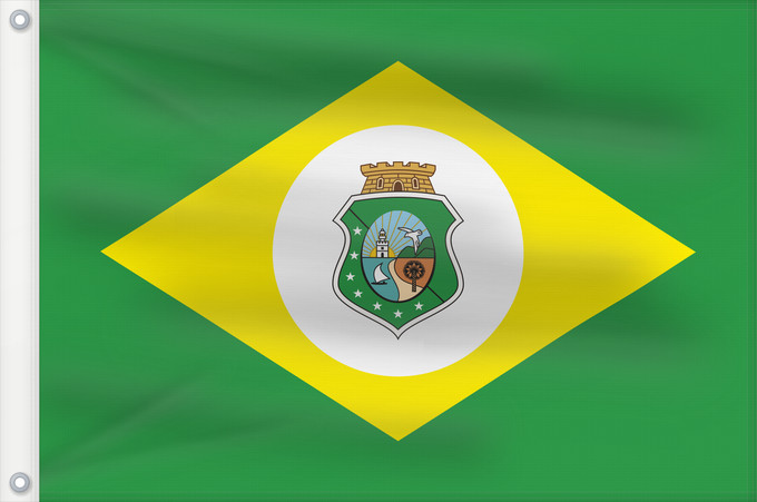 Drapeau, avec deux œillets métalliques et guindant renforcé : Ceará State of Ceará, Brazil Estado do Ceará, Brasil