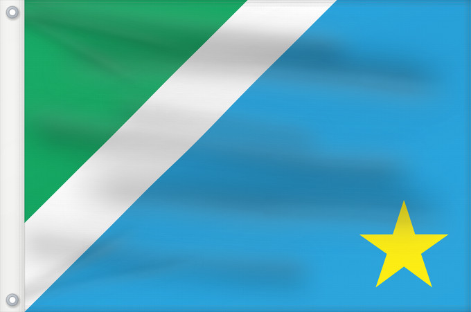 Flagge, mit zwei Metallösen und verstärktem Besatzband: Mato Grosso do Sul	Mato Grosso do Sul, Brazil	Mato Grosso del Sur