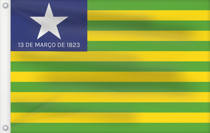Flag, with two metal eyelets and reinforced hoist: Piauí