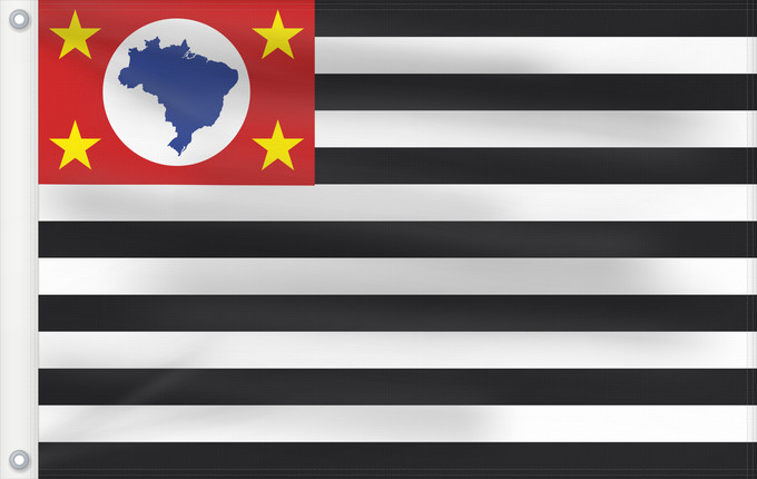 Bandera, con dos ojales metálicos y lado del asta reforzado: São Paulo	Sao Paulo	São Paulo, Brasil