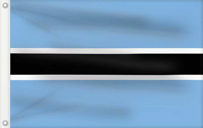 Flag, with two metal eyelets and reinforced hoist: Botswana Botsuana