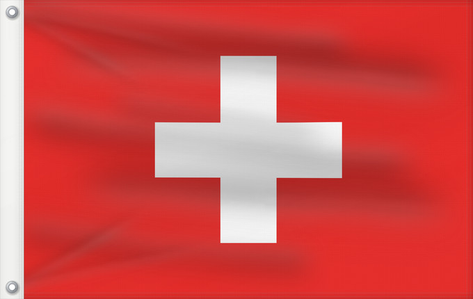Drapeau, avec deux œillets métalliques et guindant renforcé : Civil Ensign of Switzerland	Switzerland at sea	Pavillon naval de la Suisse	Suiza (paisaje)	Schweizer Flagge zur See	Svizzera (paesaggio)