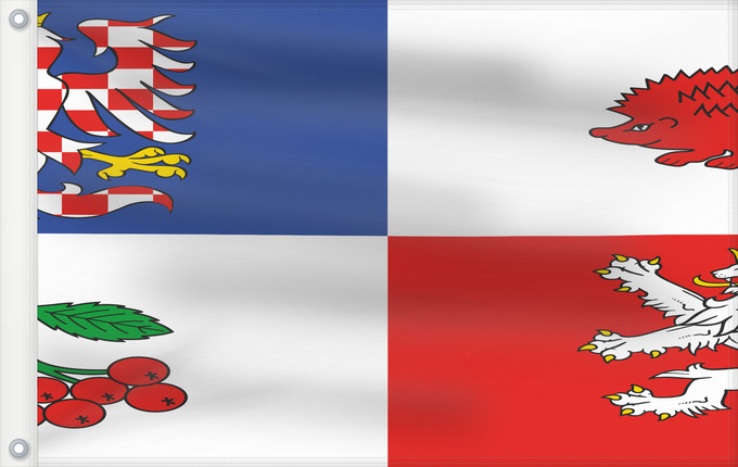 Drapeau, avec deux œillets métalliques et guindant renforcé : Vysocina Region	Vysočina Region	Région de Vysočina	Región de Vysočina	Region Vysočina