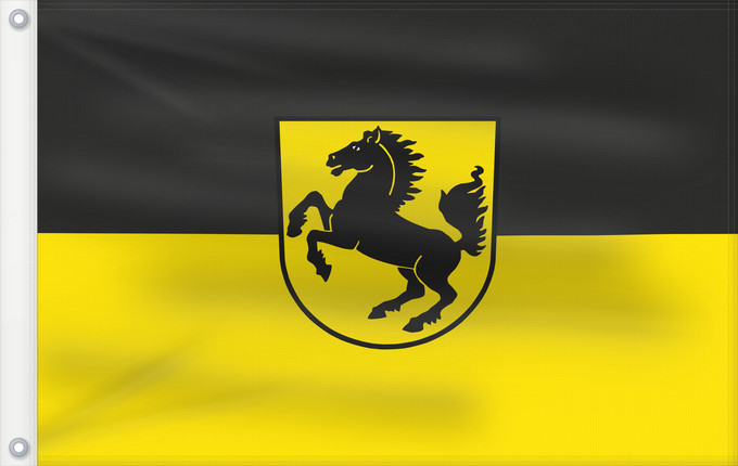 Drapeau, avec deux œillets métalliques et guindant renforcé : Stuttgart, Landeshauptstadt (Region Stuttgart)