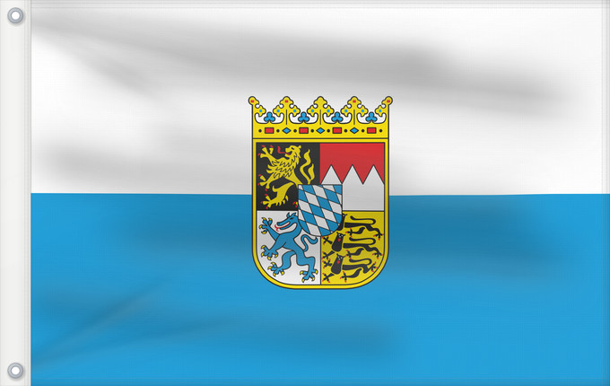 Flag, with two metal eyelets and reinforced hoist: Bavaria  state	Bavaria	Baviera
