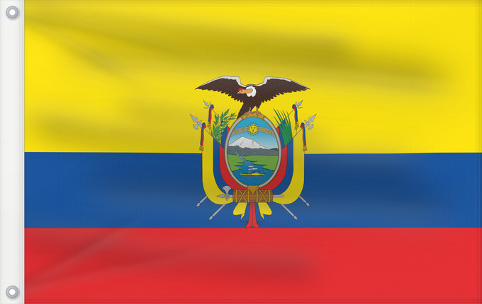 Drapeau, avec deux œillets métalliques et guindant renforcé : Ecuador	L Équateur	Equador	Ikwadur wiphala	Ekvadora	L Ecuador	Ecuadors	Ekvadoro	Ekuadorko bandera	Ecuadorin	Ekwatè	Pāmitl Ecuador	Ikwadur unancha	Флаг Эквадора	Прапор Еквадору