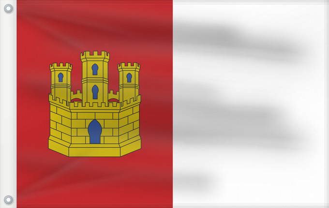 Drapeau, avec deux œillets métalliques et guindant renforcé : Castile-La Mancha Castile-La Mancha Castilla-La Mancha Castilla-La Mancha