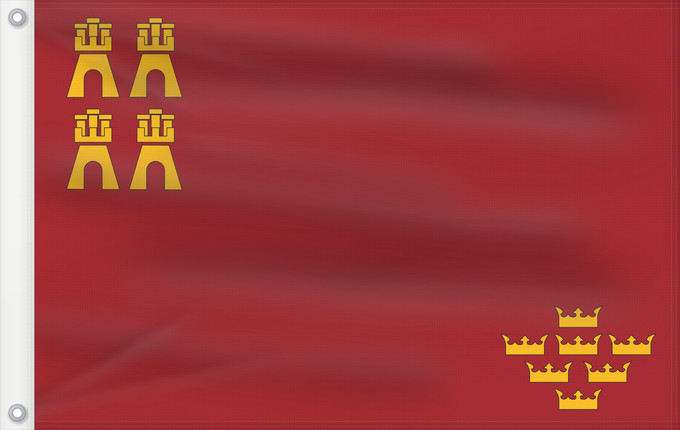 Flag, with two metal eyelets and reinforced hoist: Region of Murcia	Autonomous Community of the Region of Murcia	région de Murcie	Comunidad Autónoma de la Región de Murcia	Region Murcia 	Murcia